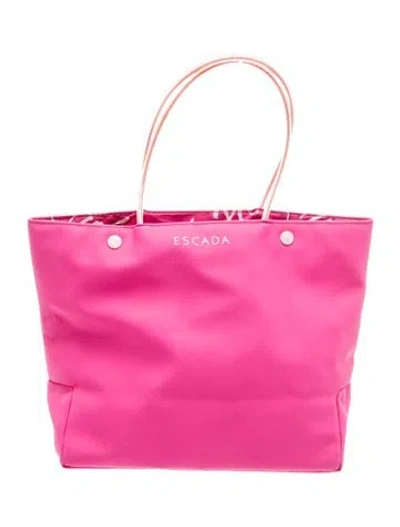 Pre-owned Escada Nylon Tote In Pink