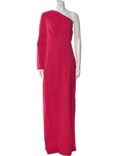 Pre-owned Escada One-shoulder Long Dress W/ Tags In Red