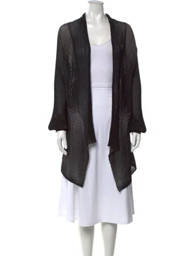Pre-owned Escada Open Front Sweater In Black