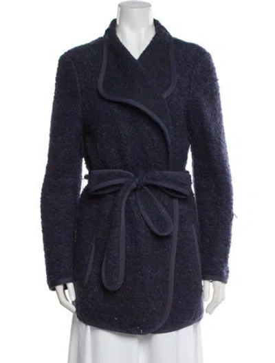 Pre-owned Escada Open Front Sweater In Blue