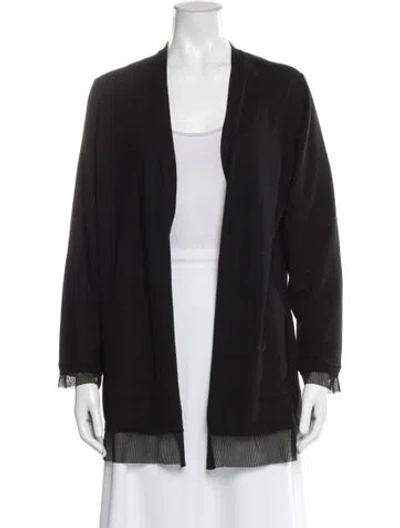 Pre-owned Escada Open Front Sweater In Gray