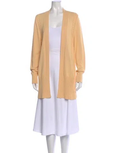 Pre-owned Escada Open Front Sweater In Neutral