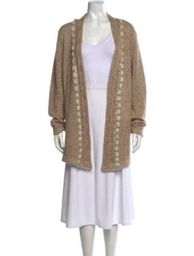 Pre-owned Escada Open Front Sweater In Neutral