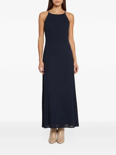 Pre-owned Escada Open-back Maxi Dress In Blue