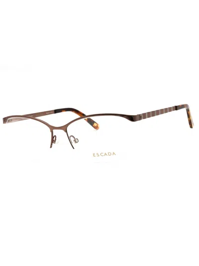 Escada Oval Metal Eyeglasses For Women - Ves873 Style In Brown