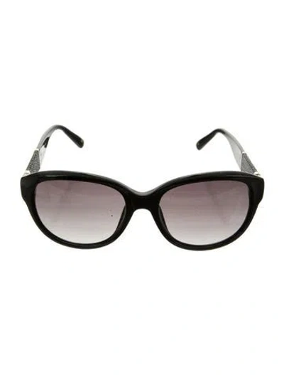 Pre-owned Escada Oversize Gradient Sunglasses In Black