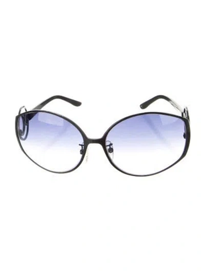 Pre-owned Escada Oversize Gradient Sunglasses In Black