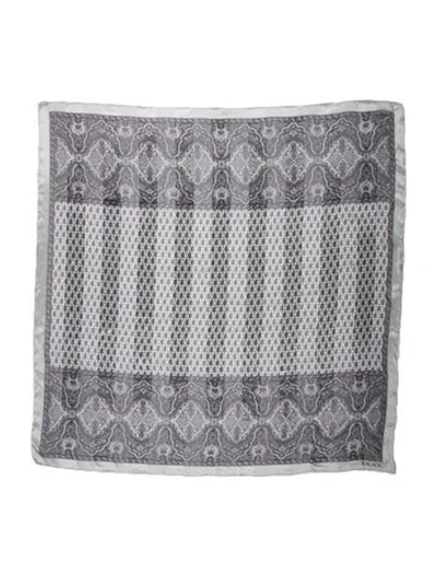Pre-owned Escada Paisley Print Scarf In Grey