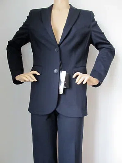 Pre-owned Escada Pant Suit Size 4 Navy Blue