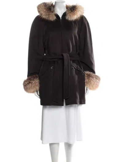 Pre-owned Escada Parka In Brown