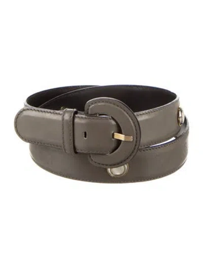 Pre-owned Escada Patent Leather Belt In Green