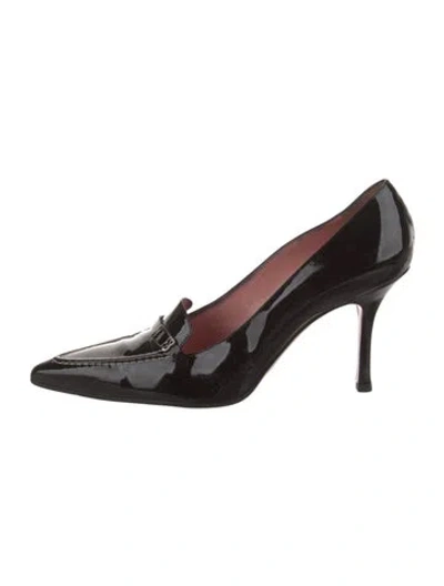 Pre-owned Escada Patent Leather Pumps In Black
