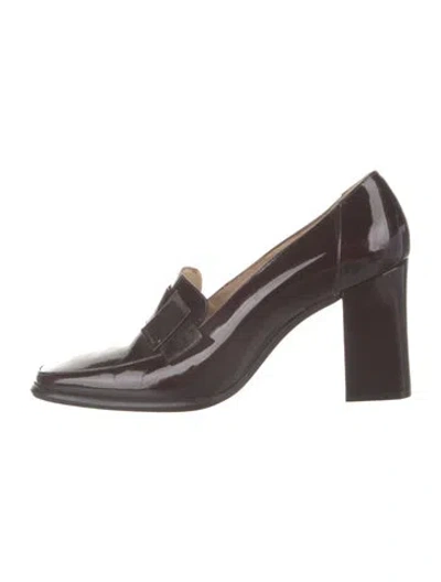 Pre-owned Escada Patent Leather Pumps In Brown