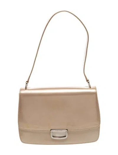Pre-owned Escada Patent Leather Shoulder Bag In Neutral
