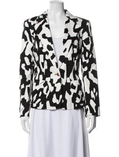 Pre-owned Escada Patterned Blazer In Black