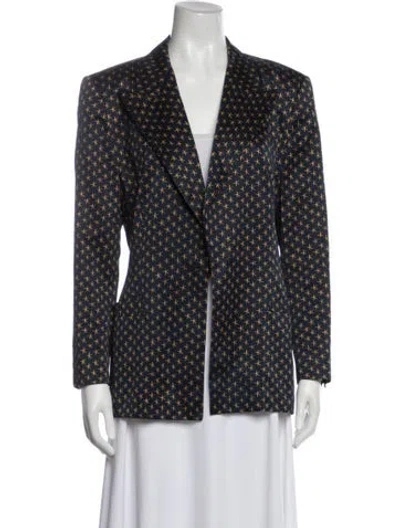 Pre-owned Escada Patterned Blazer In Blue