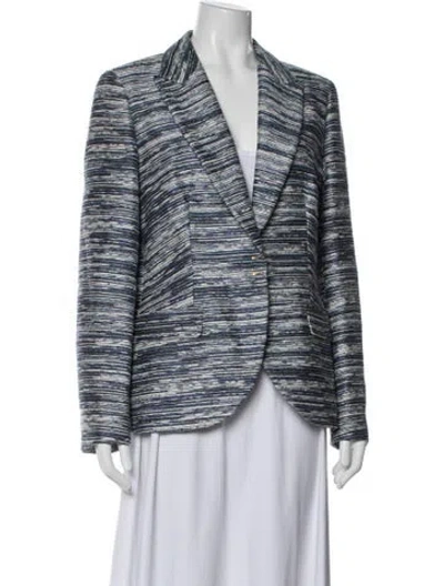 Pre-owned Escada Patterned Blazer In Blue