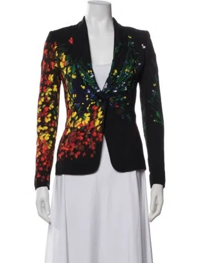 Pre-owned Escada Patterned Blazer In Blue