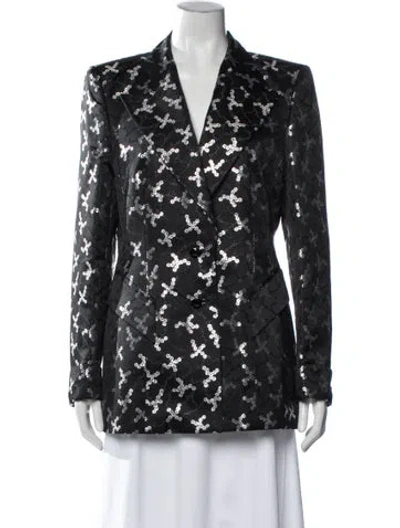 Pre-owned Escada Patterned Blazer In Multi
