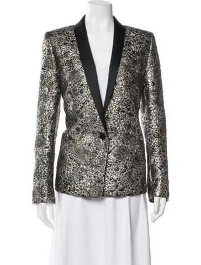 Pre-owned Escada Patterned Blazer In Multi