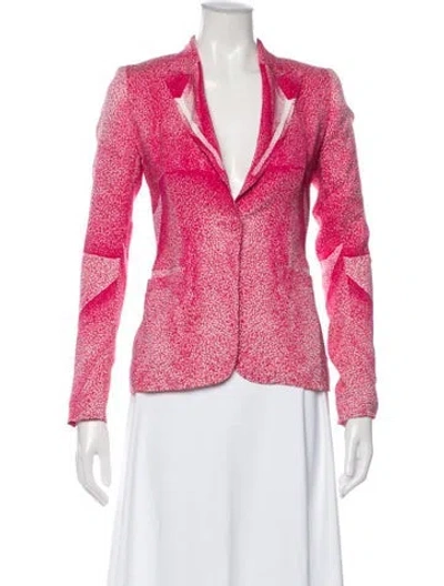 Pre-owned Escada Patterned Blazer In Multi