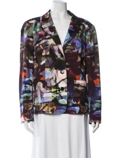 Pre-owned Escada Patterned Blazer In Multicolor