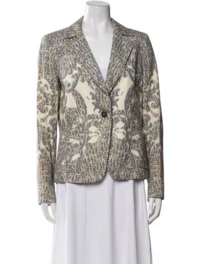 Pre-owned Escada Patterned Blazer In Neutral