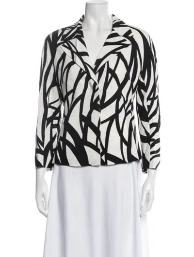 Pre-owned Escada Patterned Blazer In Neutral