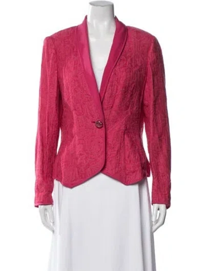 Pre-owned Escada Patterned Blazer In Pink