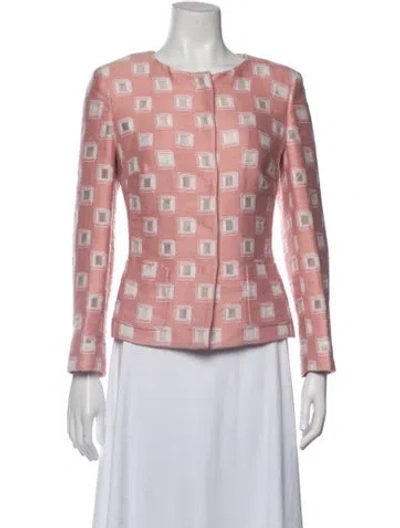 Pre-owned Escada Patterned Blazer In Pink