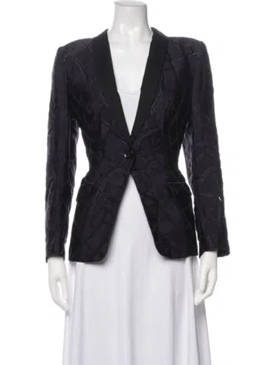 Pre-owned Escada Patterned Blazer In Purple