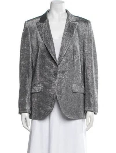 Pre-owned Escada Patterned Blazer In Silver