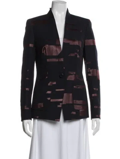 Pre-owned Escada Patterned Blazer W/ Tags In Blue