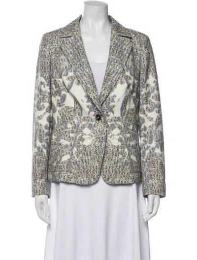 Pre-owned Escada Patterned Blazer W/ Tags In Neutrals