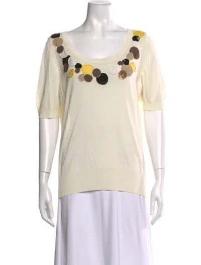 Pre-owned Escada Patterned Crew Neck Sweater In Neutrals