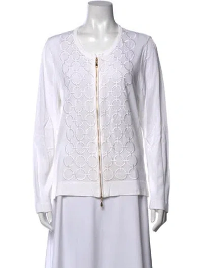 Pre-owned Escada Patterned Crew Neck Sweater In Neutrals