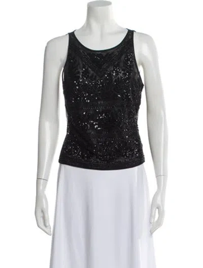 Pre-owned Escada Patterned Crew Neck Top