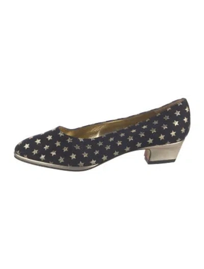Pre-owned Escada Patterned Flats In Blue