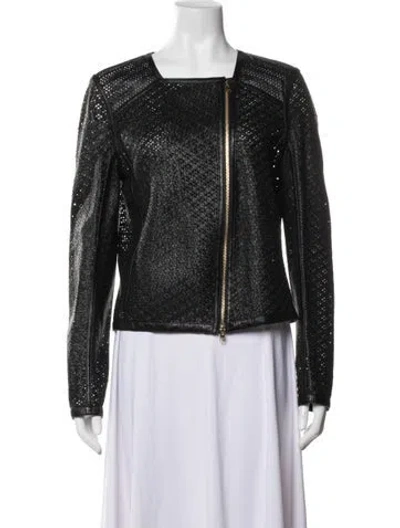 Pre-owned Escada Patterned Jacket In Black