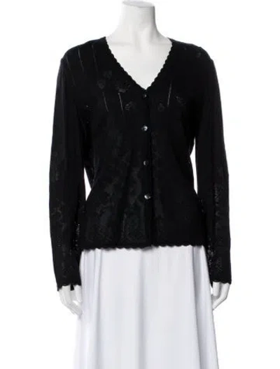 Pre-owned Escada Patterned Jacket In Black