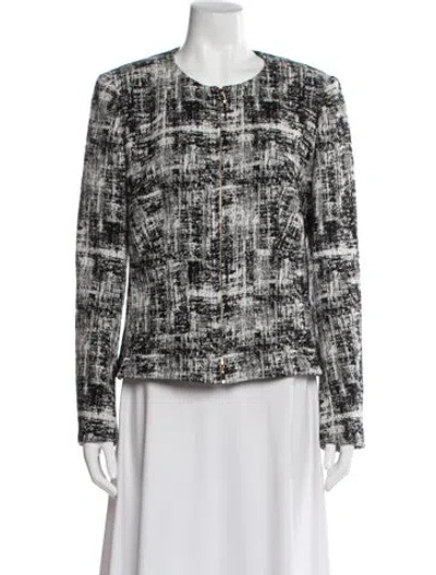 Pre-owned Escada Patterned Jacket In Gray