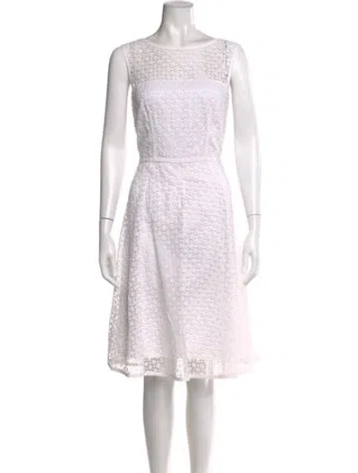 Pre-owned Escada Patterned Knee-length Dress In Neutral