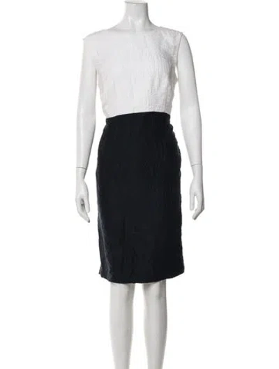 Pre-owned Escada Patterned Knee-length Dress In Neutrals