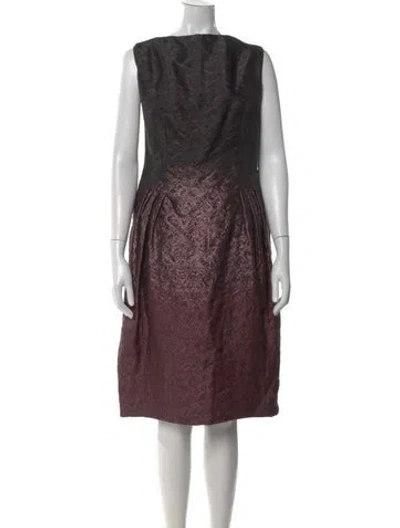 Pre-owned Escada Patterned Knee-length Dress In Pink