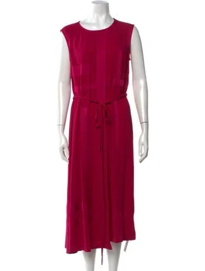 Pre-owned Escada Patterned Long Dress In Pink