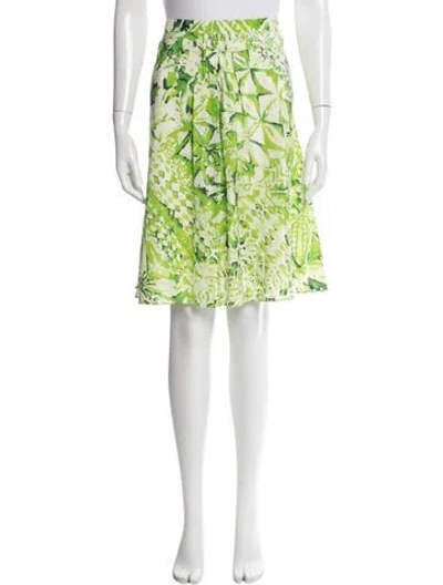 Pre-owned Escada Patterned Midi Length Skirt In Multi