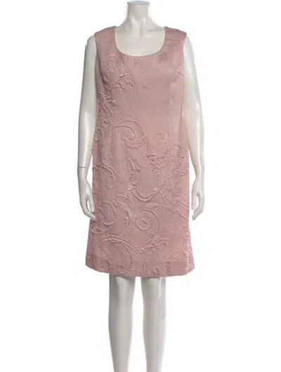 Pre-owned Escada Patterned Mini Dress In Pink