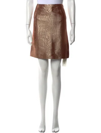 Pre-owned Escada Patterned Mini Skirt In Brown
