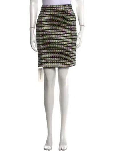 Pre-owned Escada Patterned Mini Skirt In Neutrals