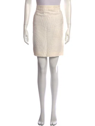 Pre-owned Escada Patterned Mini Skirt In Neutrals